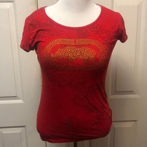 Ecko Red rhinestone tee
